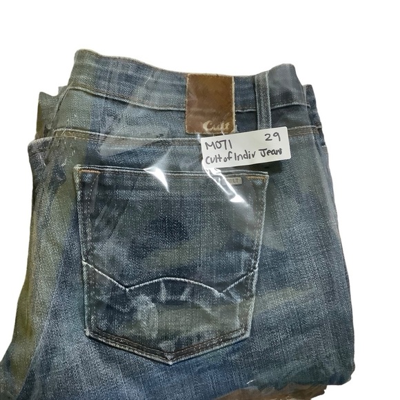 Cult of Individuality Jeans Sz 29 Bohemi Boot Cut Blue Distressed Thighs Hems - Picture 11 of 11